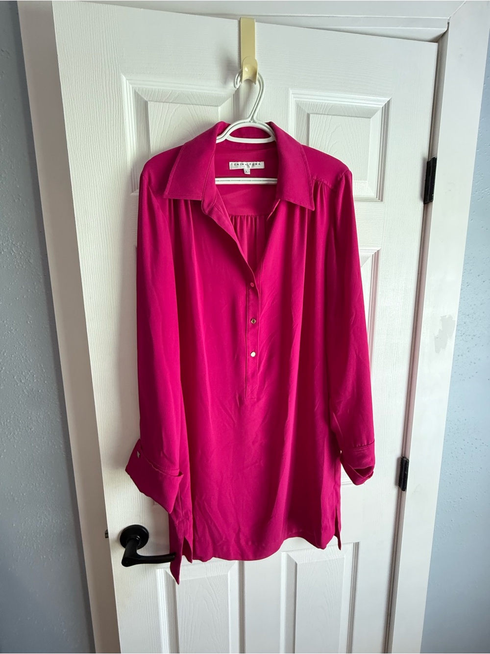 Trina Turk Fuchsia Button-Front Tunic Dress